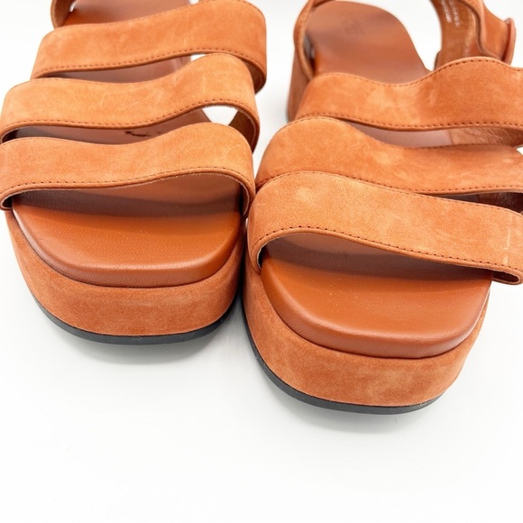 Camper Misia Suede Leather Strappy Plaform Sandal Burnt Orange Size 41/ 11 - Picture 7 of 10